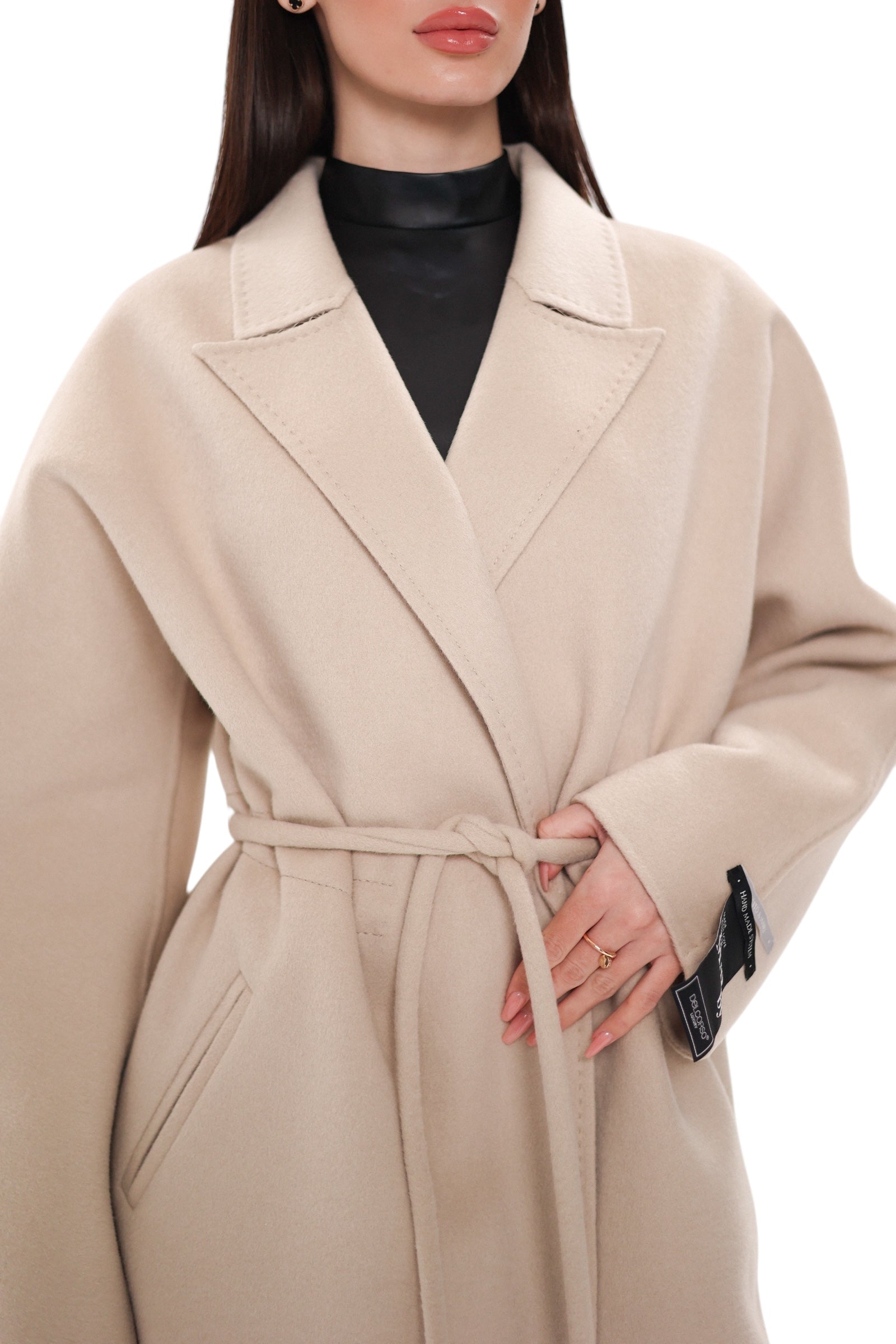 Margaret Premium Lana Wool Cashmere Coat in Royal Crème