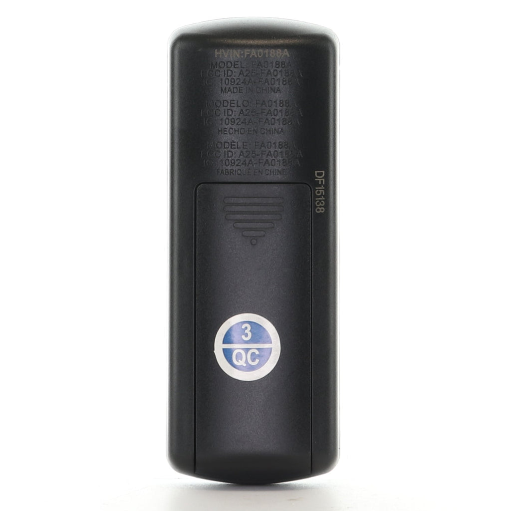 Harbor Breeze FA0188A Ceiling fan Remote Control for Boltz III, Mac III, Reverdy, and Crestwell Fans - A25-FA0188A