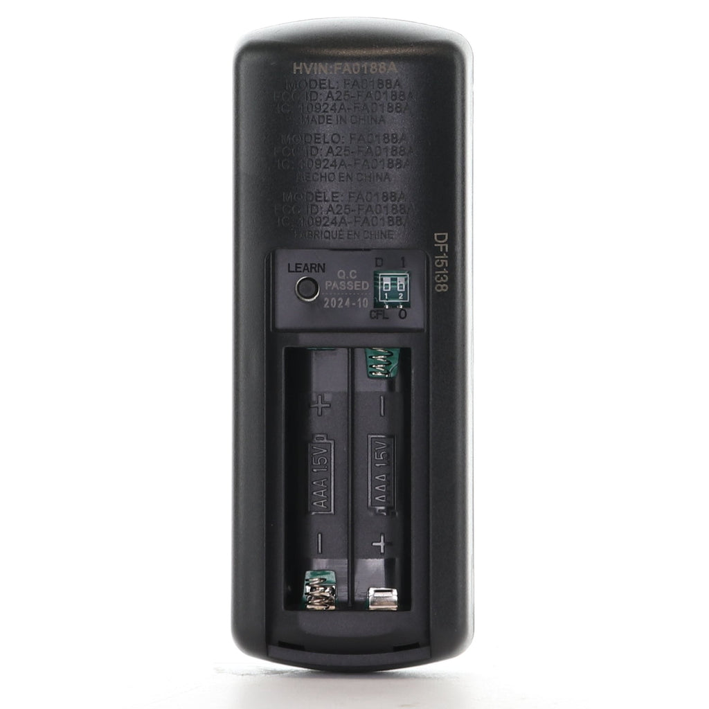 Harbor Breeze FA0188A Ceiling fan Remote Control for Boltz III, Mac III, Reverdy, and Crestwell Fans - A25-FA0188A
