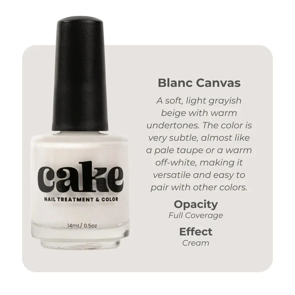 CAKE Nail Strengthening Polish - Blanc Canvas