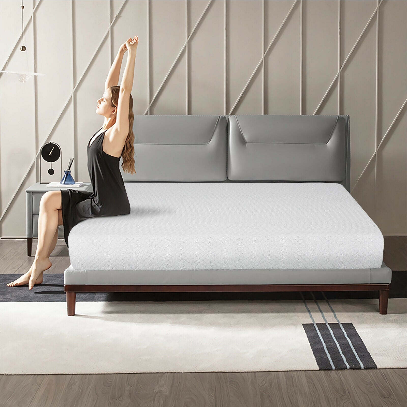 8 Inch Foam Medium Firm Mattress with Jacquard Cover