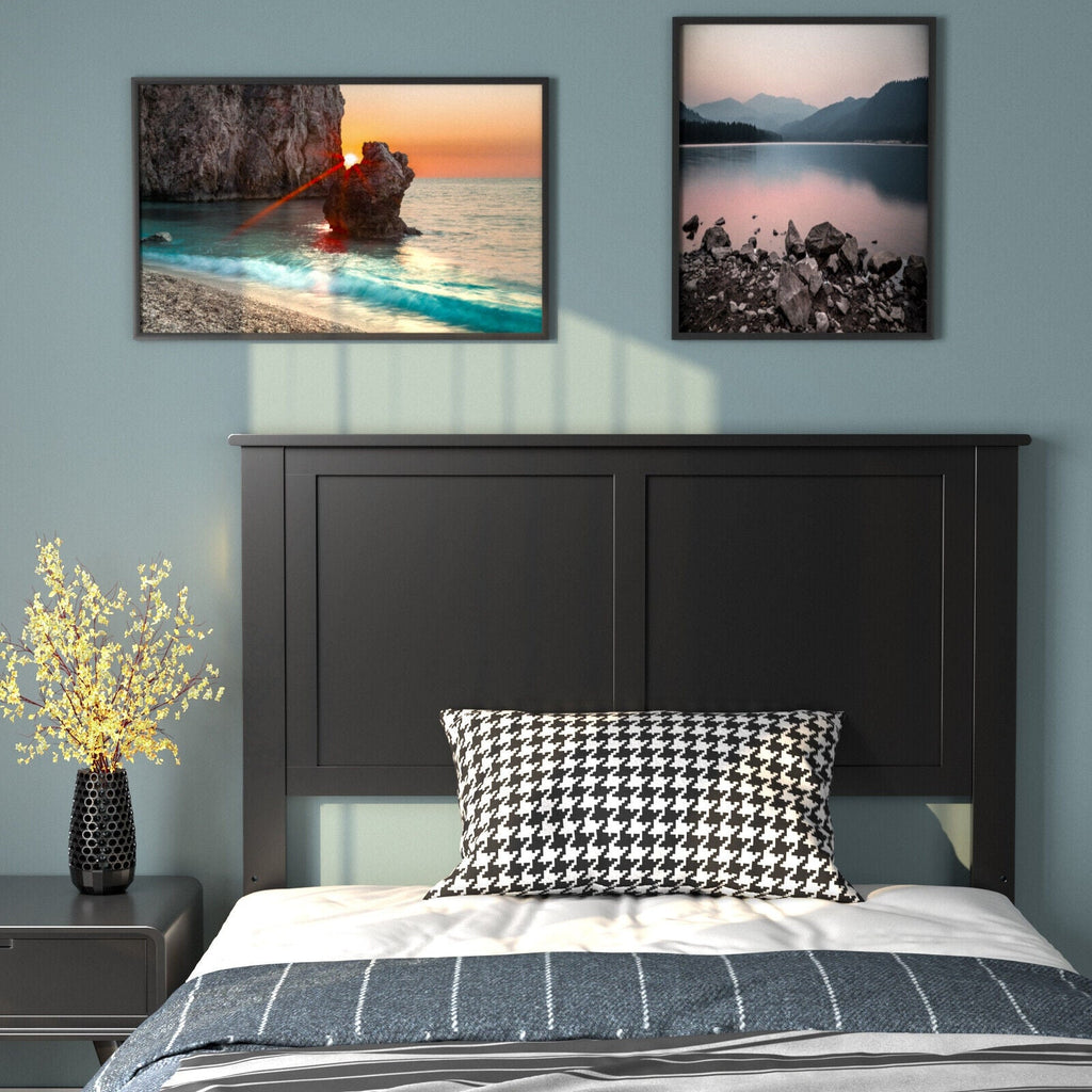 Solid Wood Flat Panel Headboard for Twin-size Bed