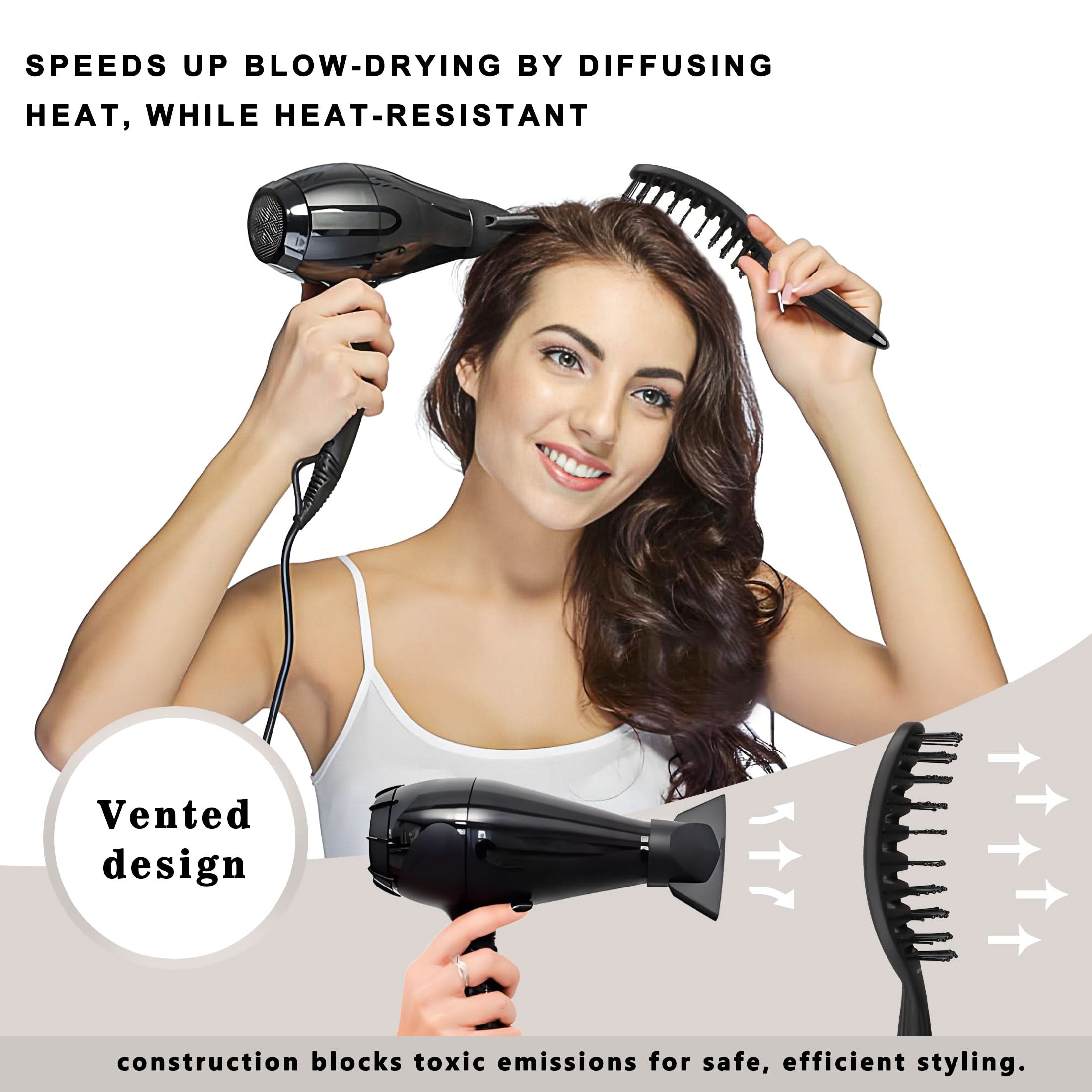 Eagle Fortress Professional Curved Vented Hair Brush Anti-Static