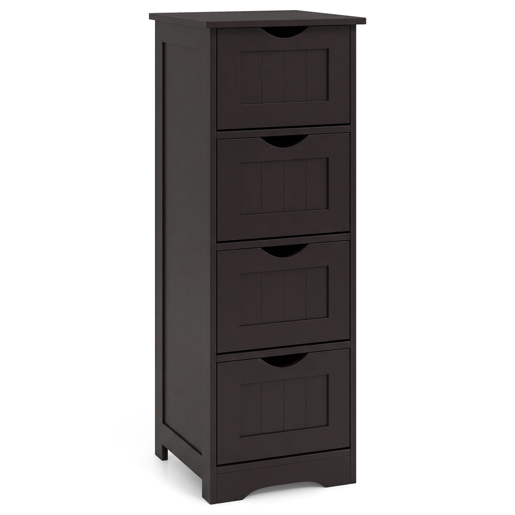 4-Drawer Freestanding Floor Cabinet with Anti-Toppling Device