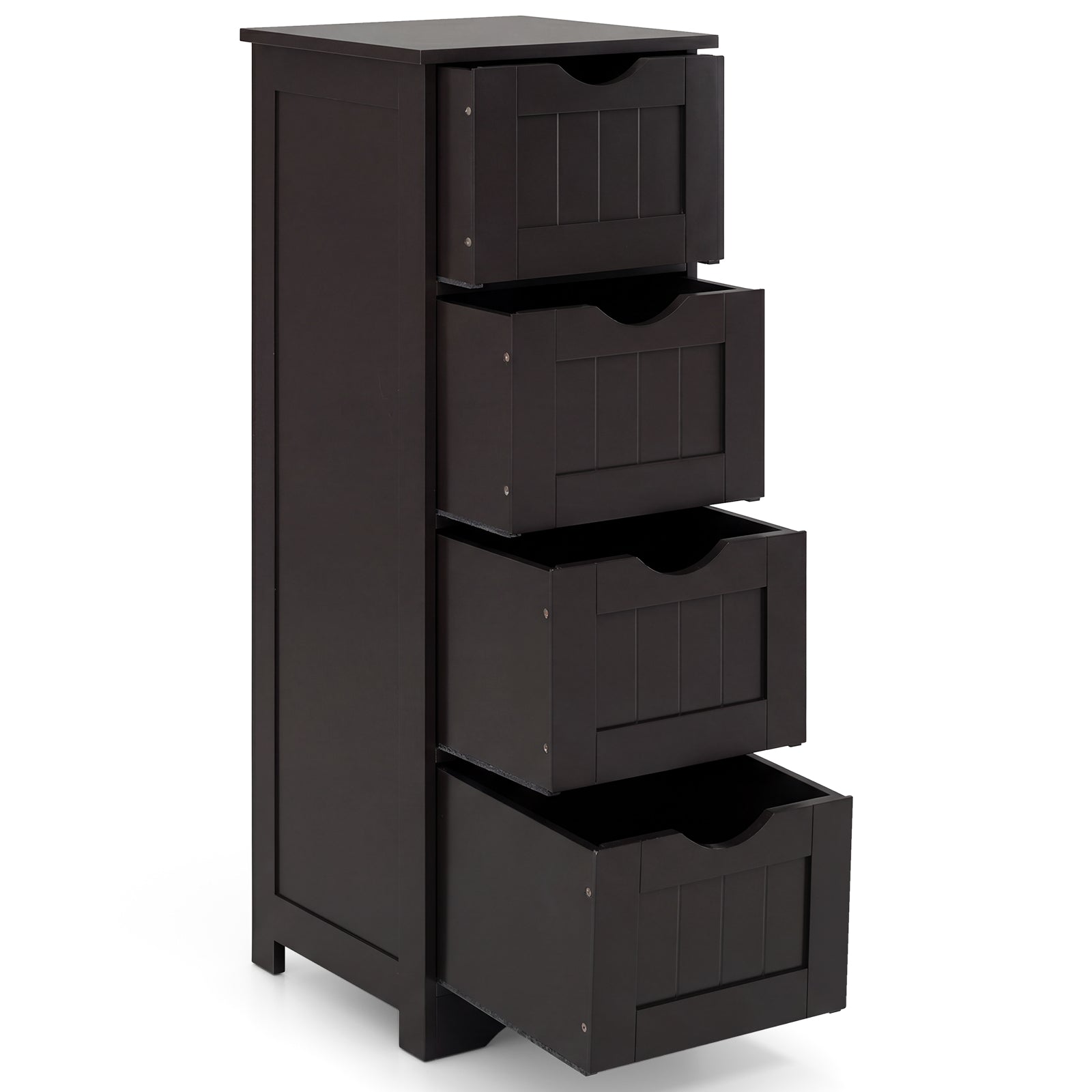 4-Drawer Freestanding Floor Cabinet with Anti-Toppling Device