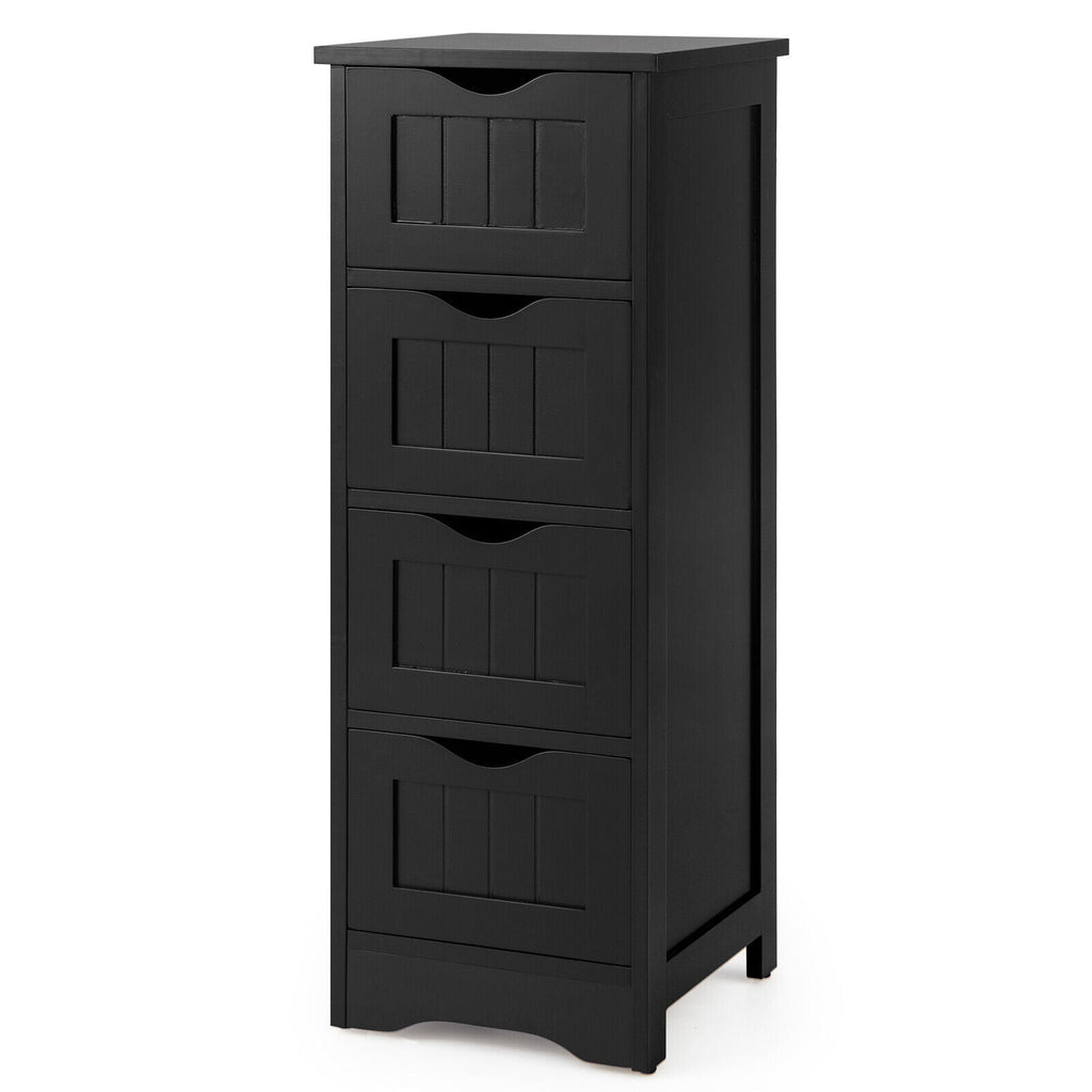 4-Drawer Freestanding Floor Cabinet with Anti-Toppling Device