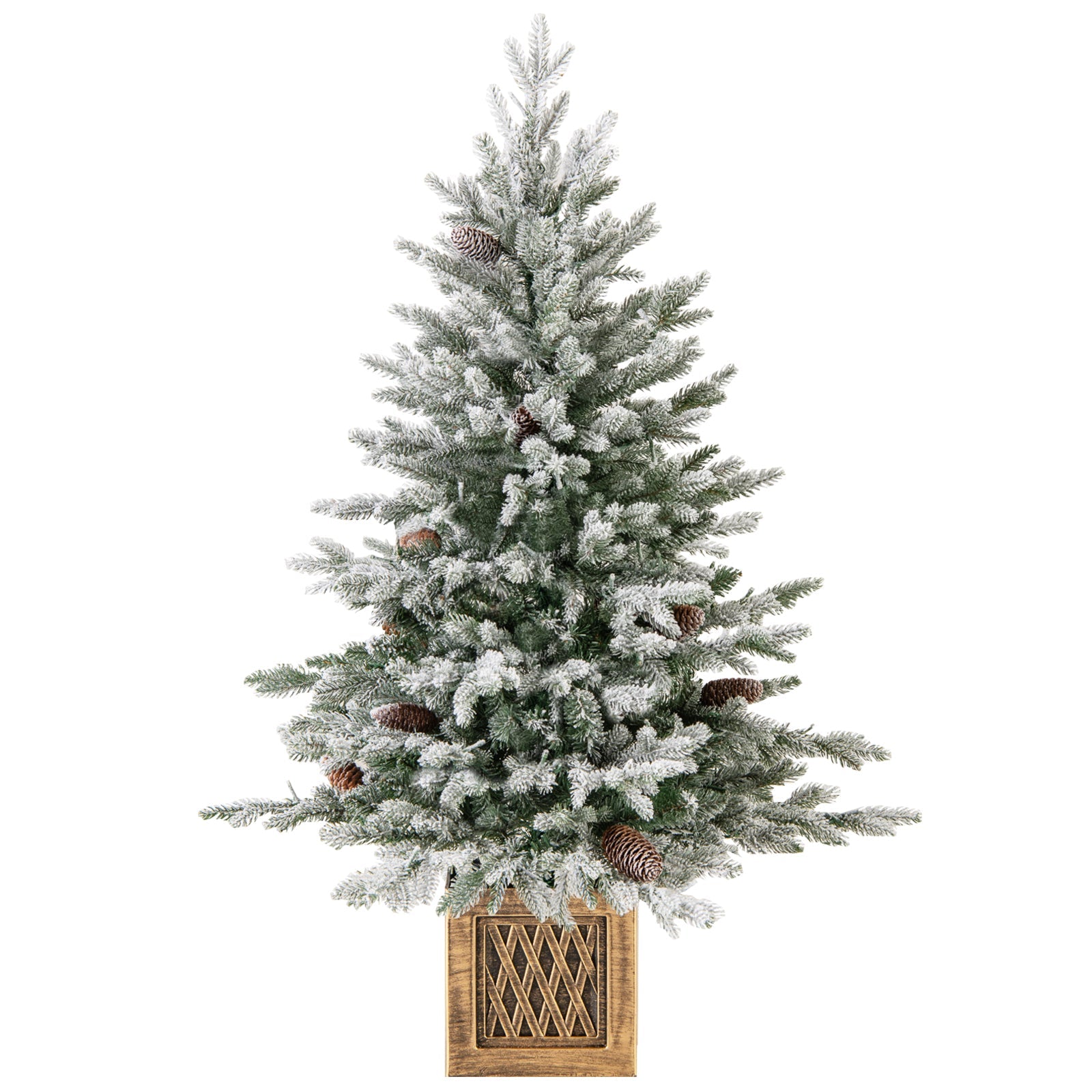 4 FT Pre-lit Artificial Entrance Christmas Tree 100 LED Lights