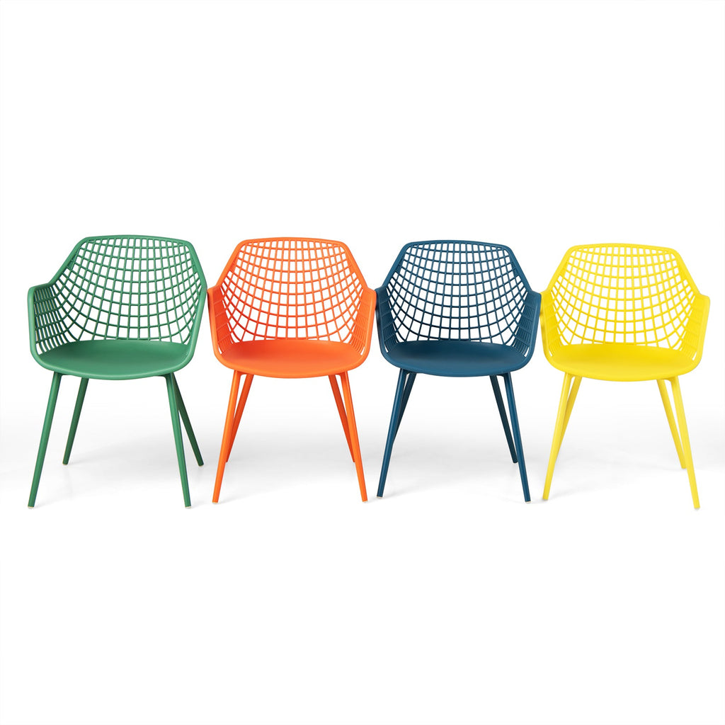 4 Pieces Kids Chairs with Curved Backrest and Ergonomic Armrests