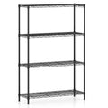 4-Tier Metal Storage Shelving Unit with V-Shaped Wire Rack and 1000 LBS Capacity-Black
