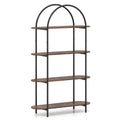 4-Tier Open Bookcase with Sturdy Metal Frame for Living Room