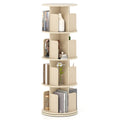 4-Tier Rotating Bookshelf 360¬∞ Display Rack with Dividers and Anti-falling Baffles