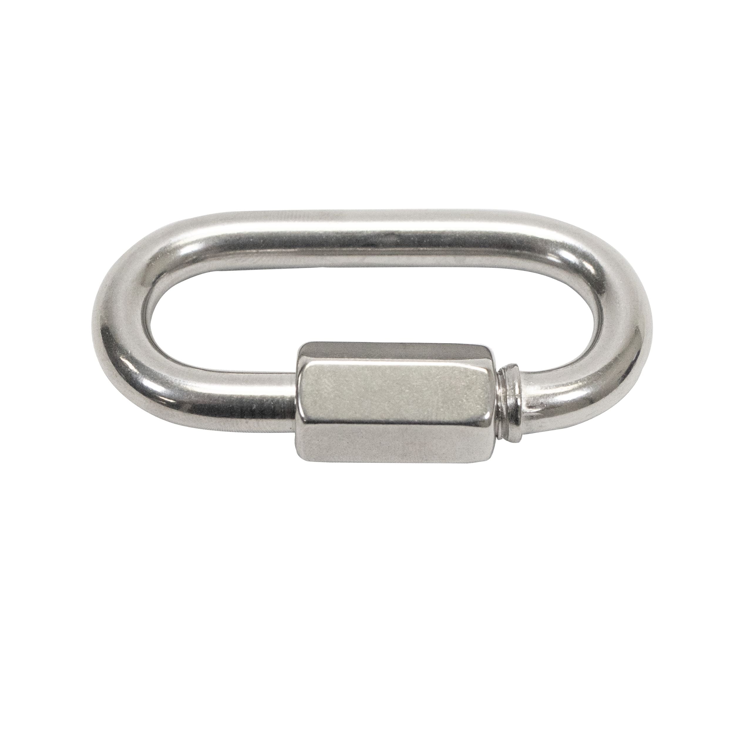 Scuba Choice 9cm SS Oval Quick Link Carabiner W/ Screw 13mm Opening
