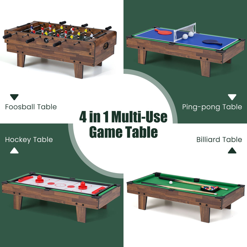 4 in 1 Combo Game Table Set with Billiards