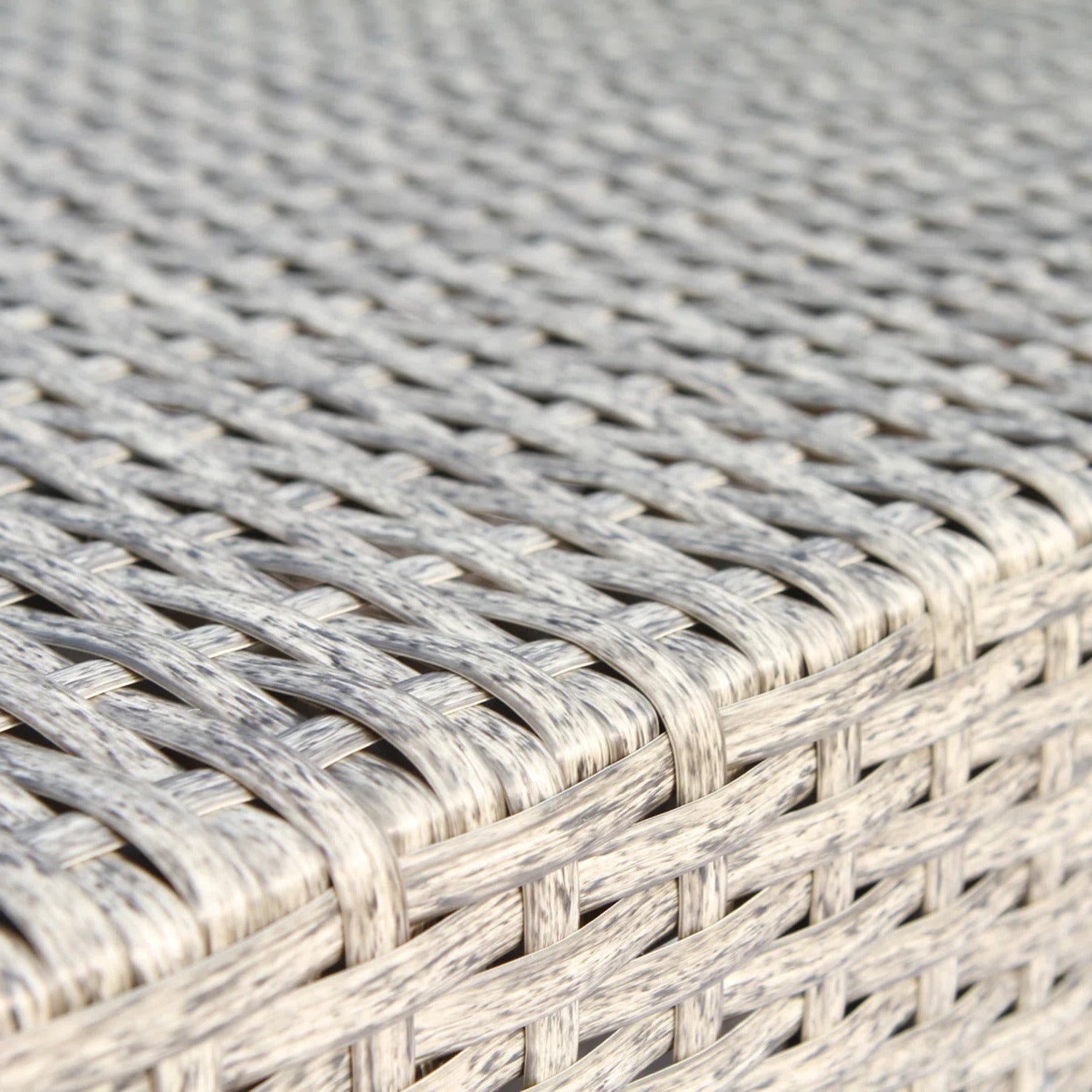 Outdoor Sectional Set HDPE Wicker Aluminum Gray 6 Piece Seats 4 1500 LB