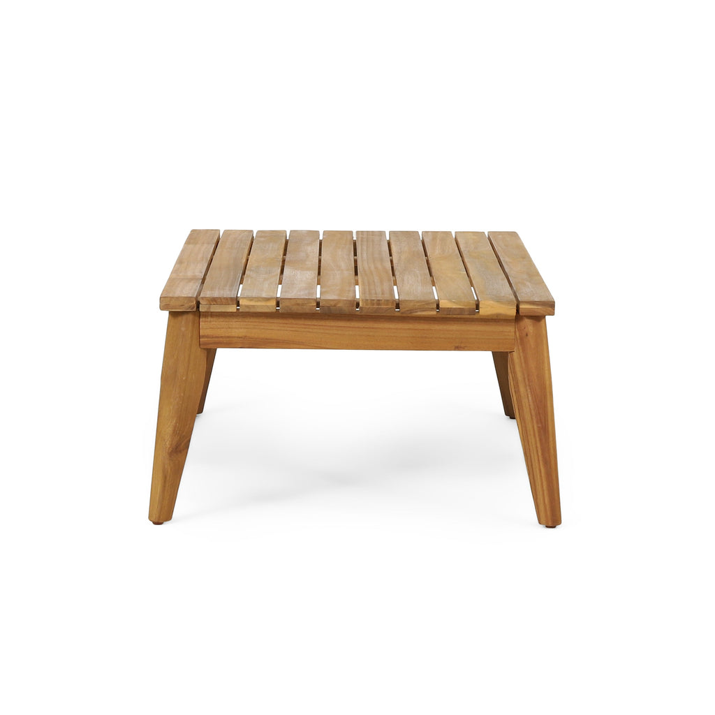 Outdoor Chat Set Acacia Wood Rope Teak Cushions 4 Piece Seats 4
