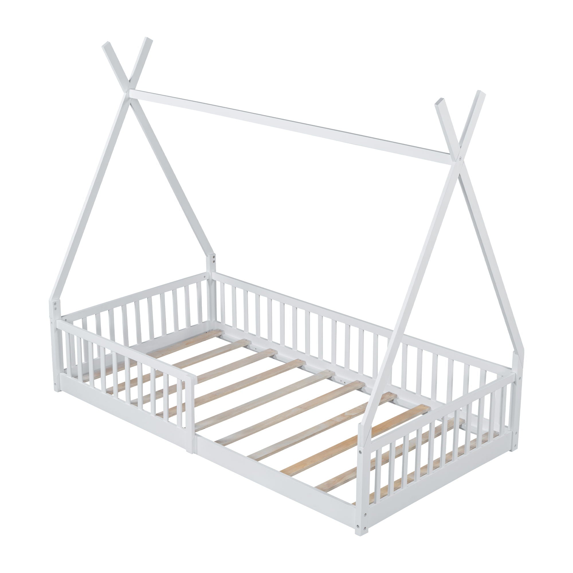 House Shaped Design Bed With Fence