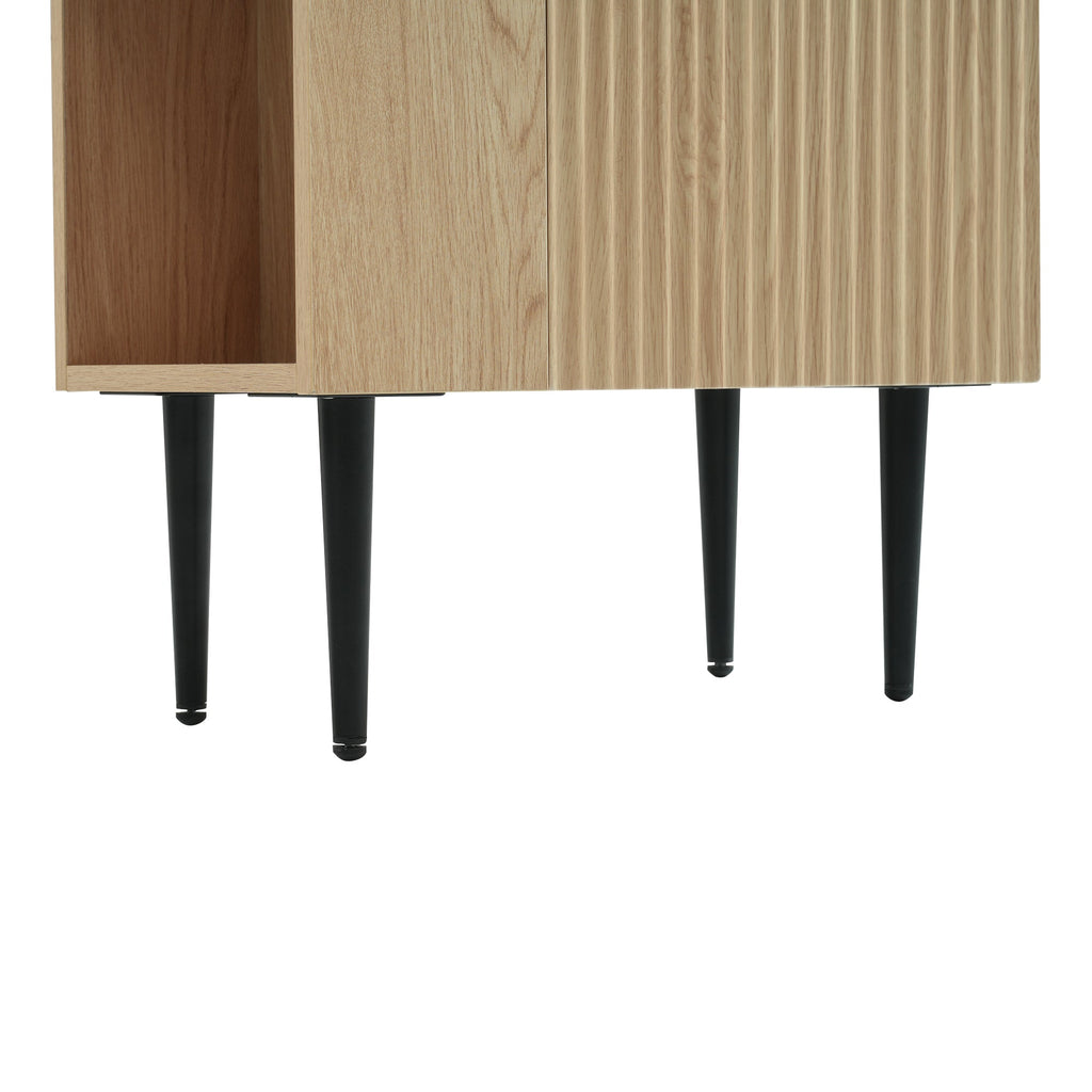 Modern Wood Bathroom Vanity with Ceramic Sink, Left Side Storage, 21.6' W x 1...