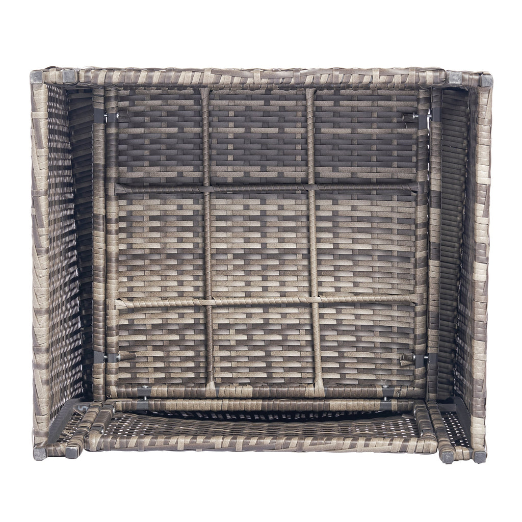 Outdoor Sofa Set PE Rattan Gray 2 Piece 360lb