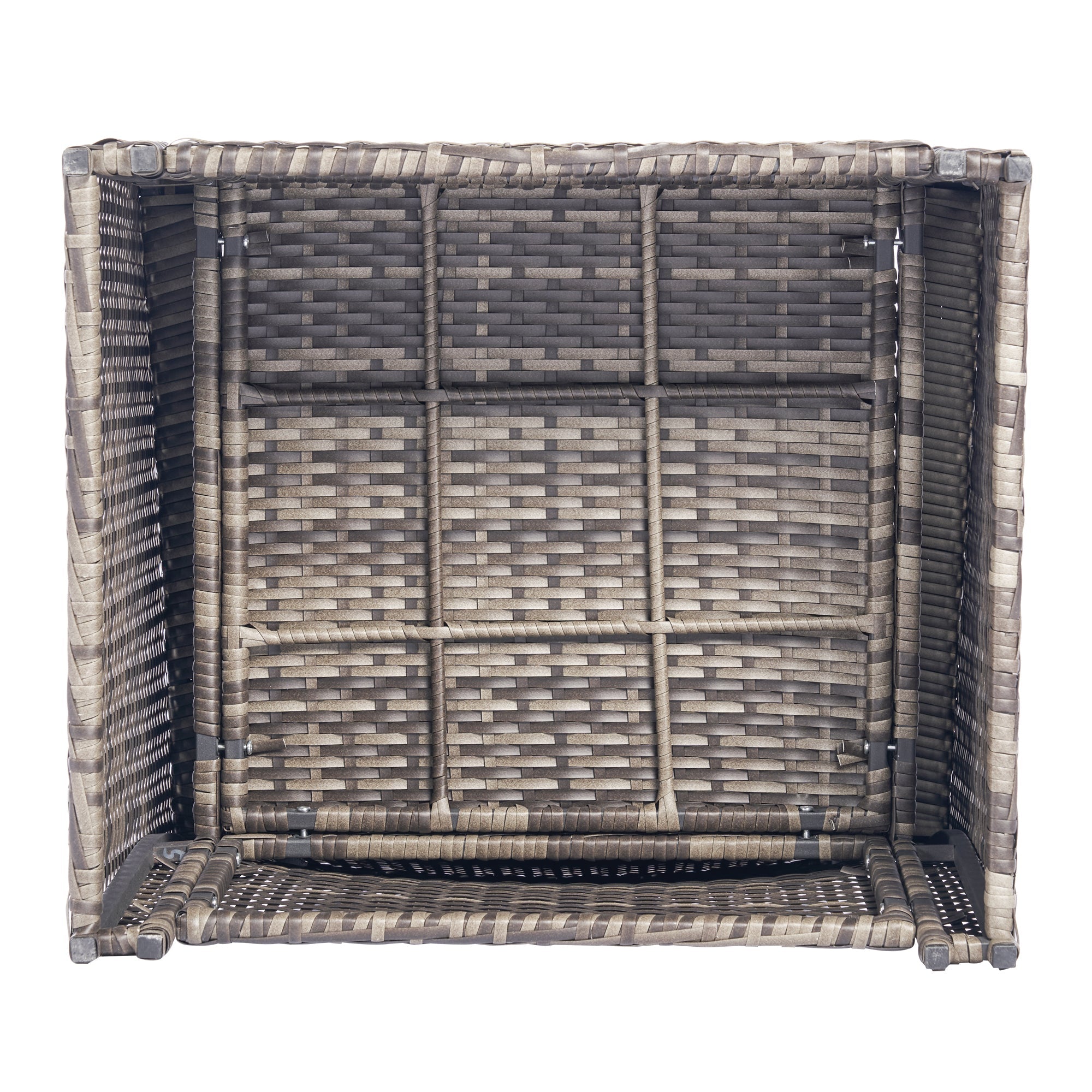 Outdoor Sofa Set PE Rattan Gray 2 Piece 360lb