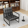 Office Chair Modern Metal Black Upholstered Pull-Out Backrest 46x25x28 in