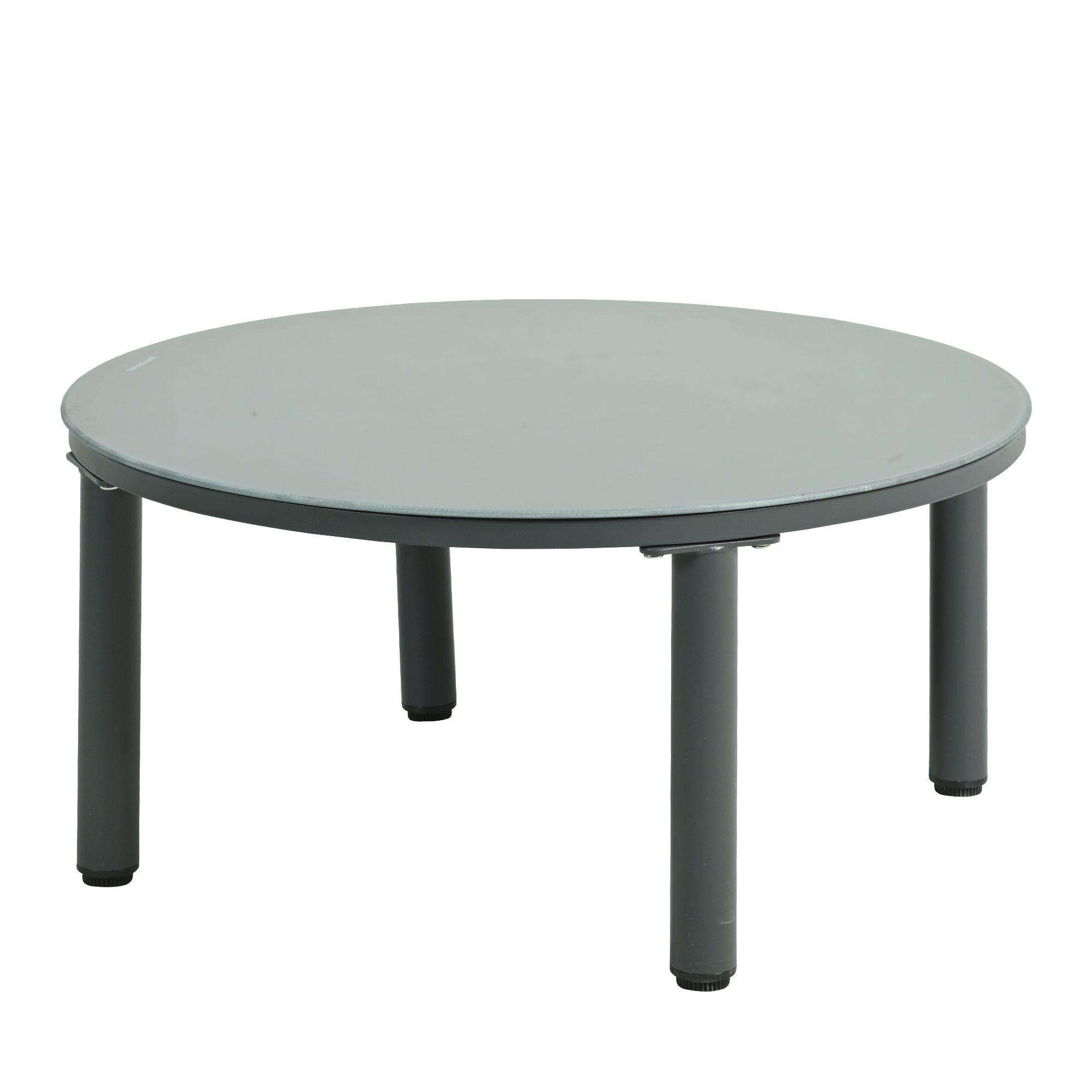 Outdoor Patio Set Half Moon Wicker Aluminum Gray 8 Piece 2 Tables