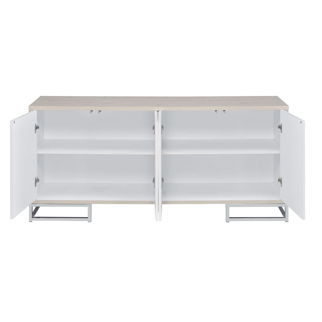 Liam - Marble Paint Console Cabinet - Multi