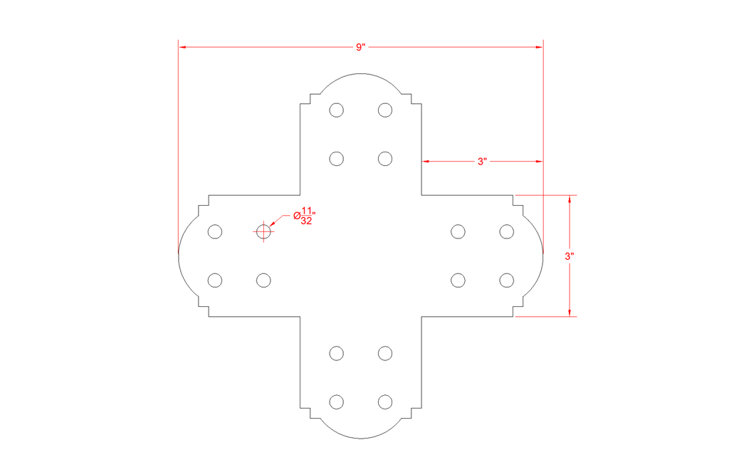 Decorative Design X Bracket for 4x4 Post, 4x4 Bolt Plate, 4 Inch X Support Bracket, Steel Bracket, 4 inch Cross Bracket