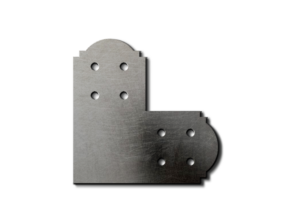 Decorative Design L Bracket for 4x4 Post, 4x4 L Support Bracket, 4x4 Steel Bracket, 4 inch Post Bracket, 4x4 L Bracket, Truss Plate