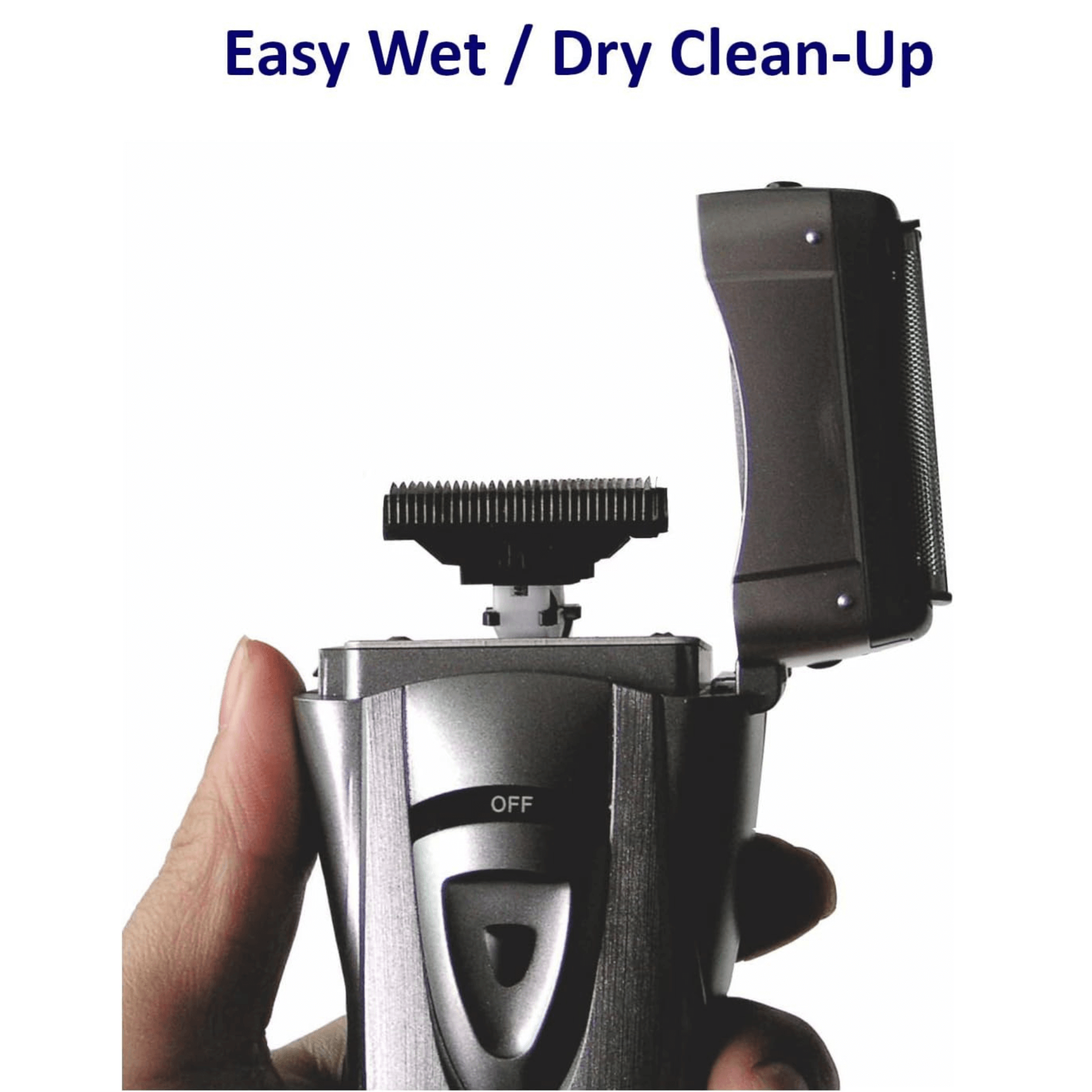 Optimus Cordless Rechargeable LED Shaver with Pop-Up Trimmer