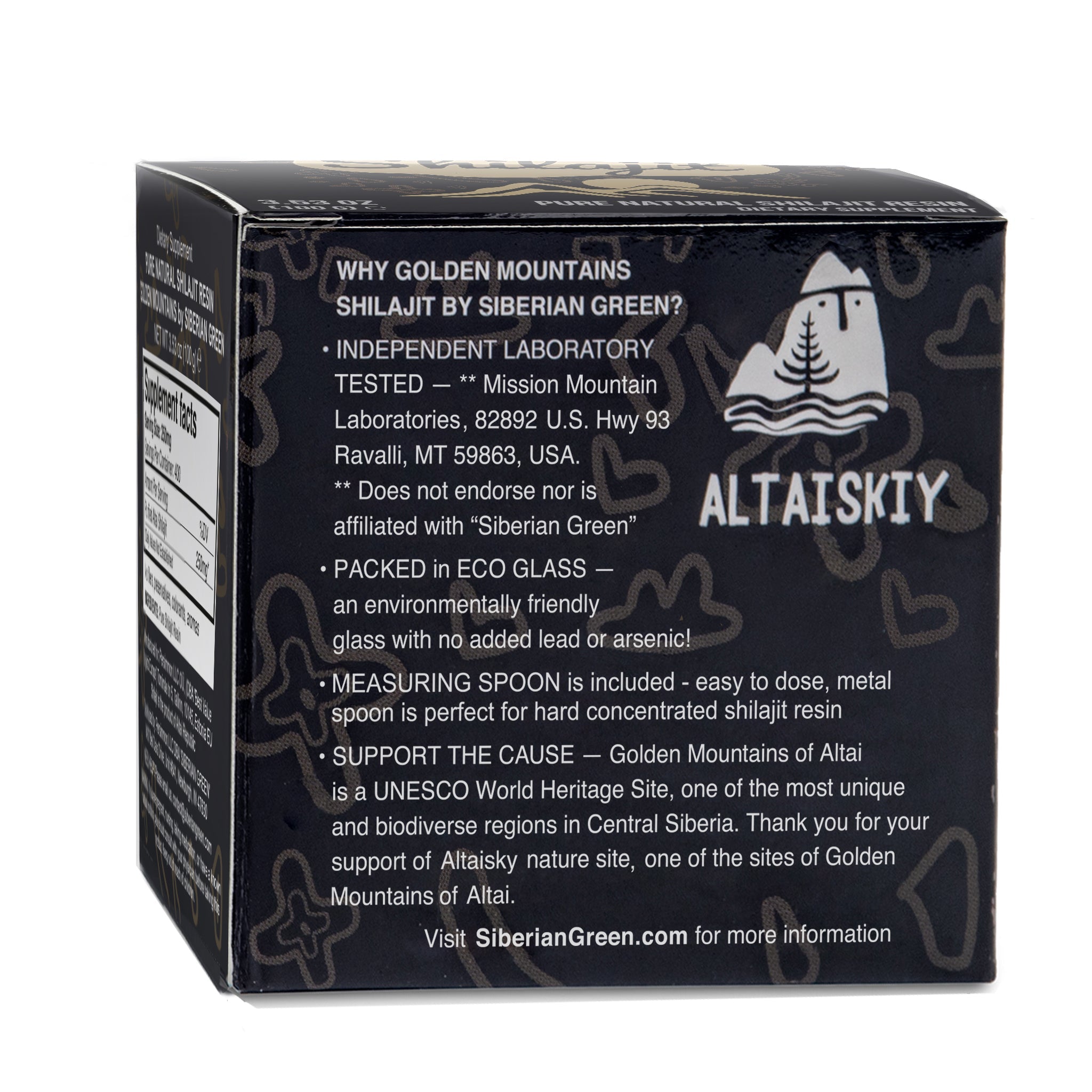 Golden Mountains Shilajit Resin 100g: Pure Altai Mountains Shilajit by Siberian Green