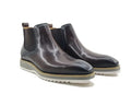 Burnished Calfskin Slip-On Boot Brown