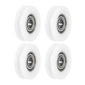 uxcell U Groove Guide Pulley Rail Ball Bearings 6x27x7mm Double Metal Shielded (GCr15) Chrome Steel Bearings Roller Guide Wheel 4pcs