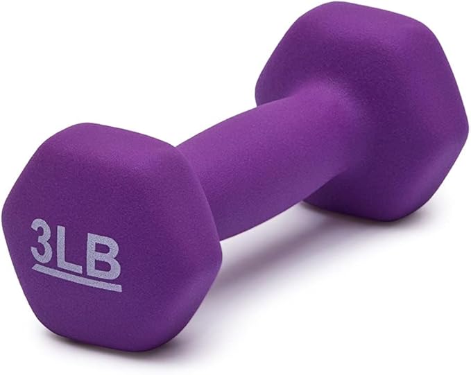 Amazon Basics Neoprene Dumbbell Hand Weights for Exercise and Muscle Toning