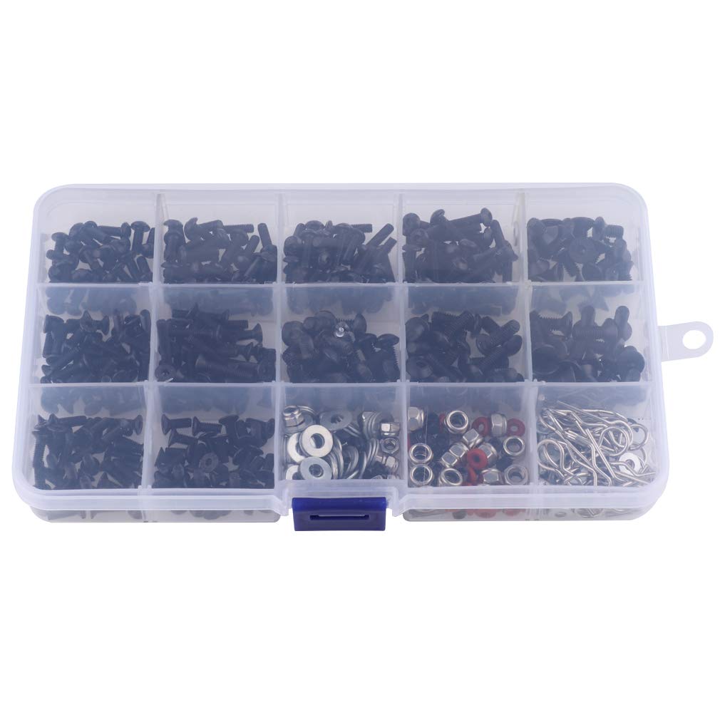 IRonManRc 500pcs Universal RC Screw Kit Screws 1/8 1/10 Rc Cars