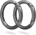 10 Pack 1-1/4Inch Trigger Spring O Rings, Metal Round Carabiner Clip Snap Hook, Spring Keyring Buckles for Replacement Purse Strap, Paracord Lanyard Clips, Keychain Rings Hardware DIY Crafts Making
