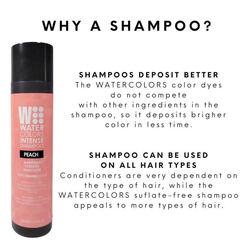 Watercolors Peach Intense Color Depositing Shampoo 8 oz