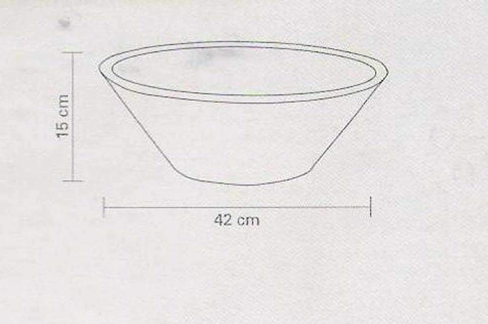 Light Travertine Vessel Sink Tapered Natural Stone Handcrafted 16x6
