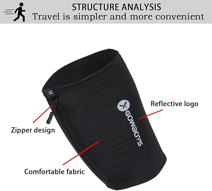 Running Phone Armband for Men Women,Universal Arm Bands for Phones Below 8 Inches,Waterproof Cell Phone Armband for Hiking,Running,Cycling,Climbing(Black L)