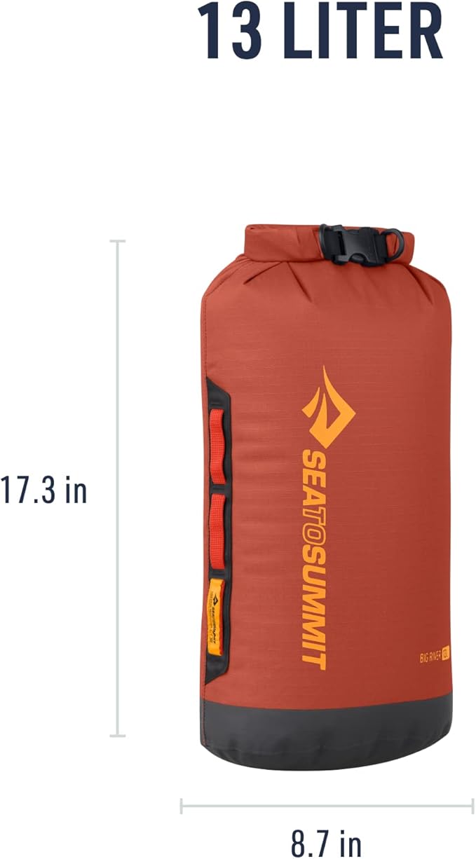 Sea to Summit Big River Dry Bag, Heavy-Duty Dry Storage, 13 Liter, Picante Red