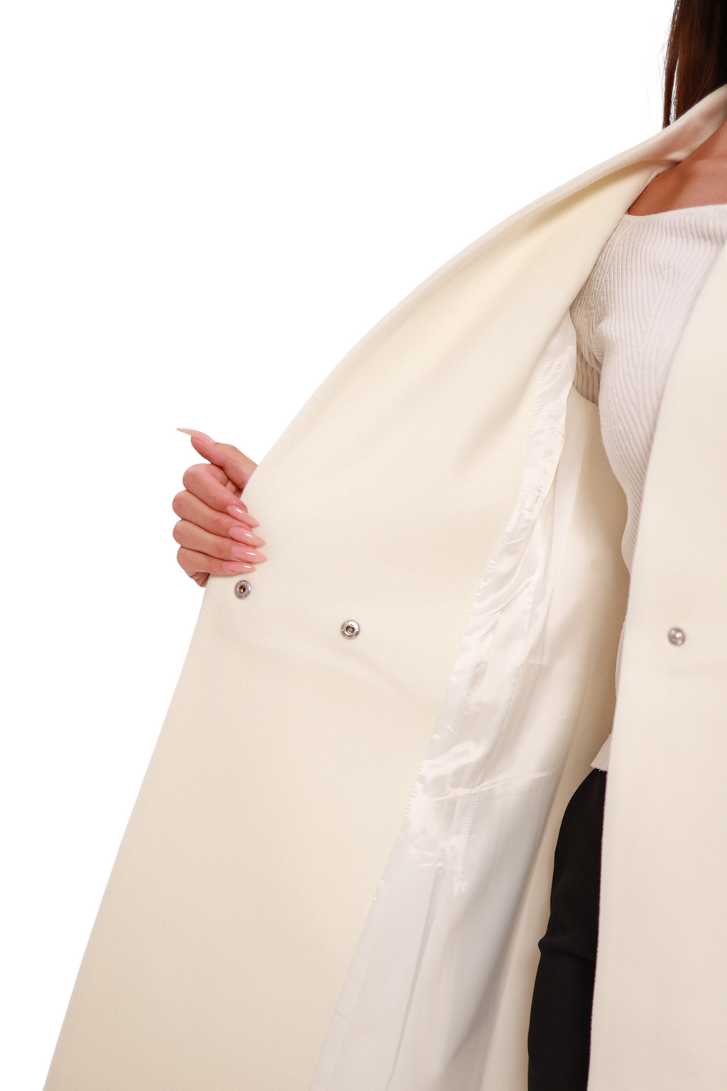 Opéra Cashmere Blend Overcoat in White