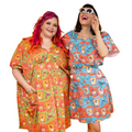 Brownstone Betties Midi Caftan in Pumpkin & Olive