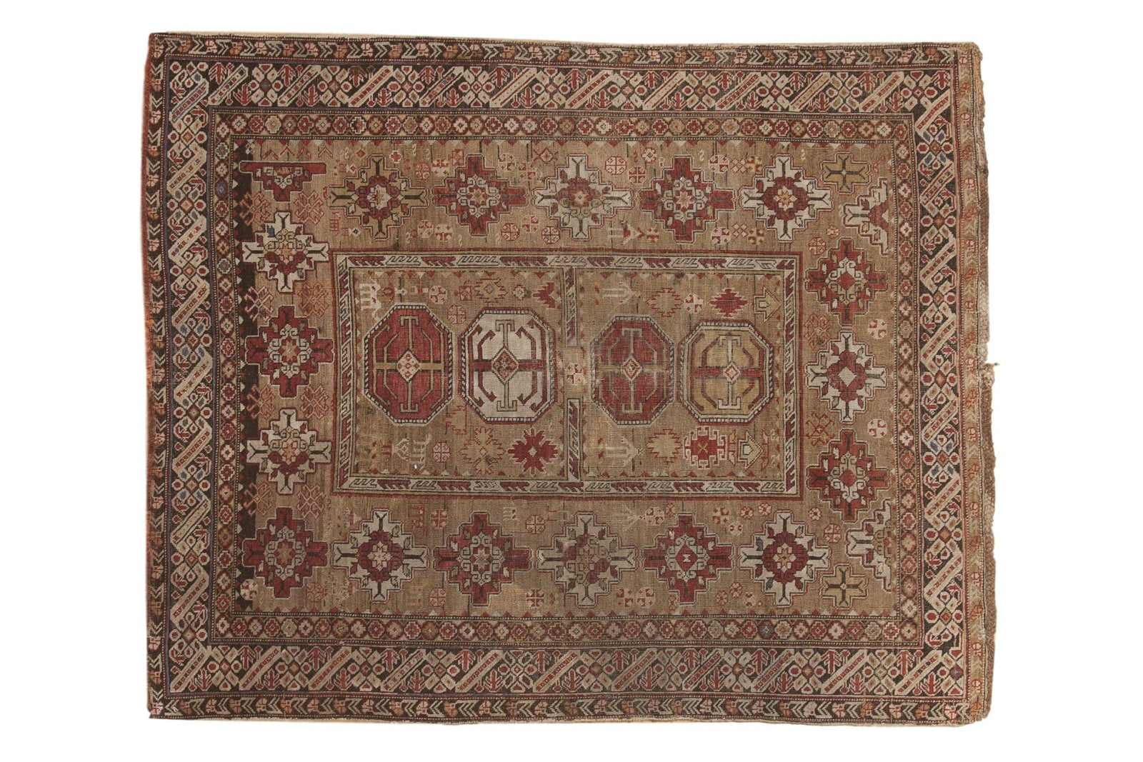 4x4.5 Antique Caucasian Square Rug