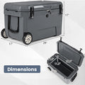 52 Quart Portable Hard Cooler with 6-Day Ice Retention and Wheels
