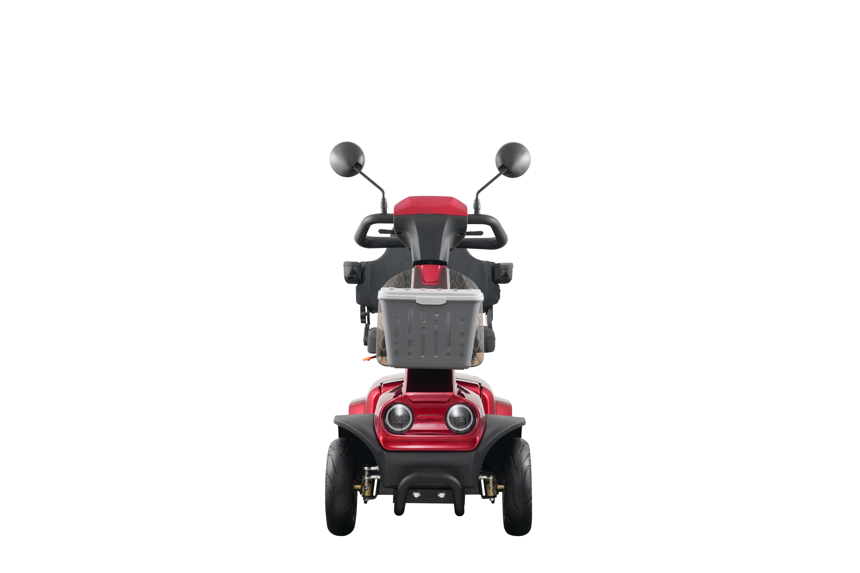 Mobility Scooter 4-Wheel Heavy Duty Red 300 LB 37 Mile Range USB 350W