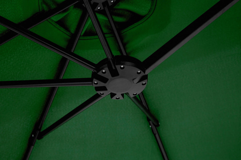 Patio Umbrella Rectangular Double Sided Dark Green 14.8ft Crank Lift