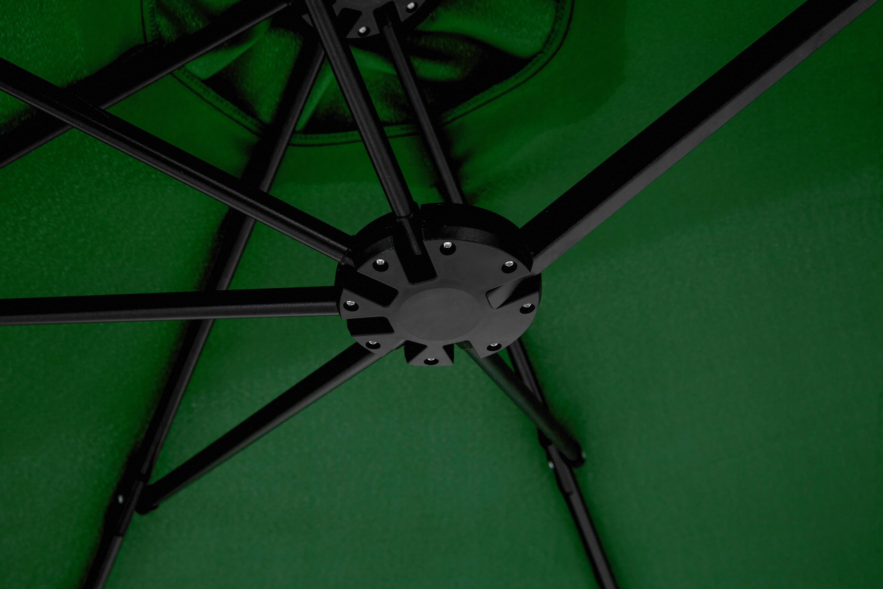 Patio Umbrella Rectangular Double Sided Dark Green 14.8ft Crank Lift
