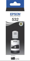 New, Pre-Owned - Epson 532 EcoTank Ultra-High Capacity Black Ink Bottle, T532120-S