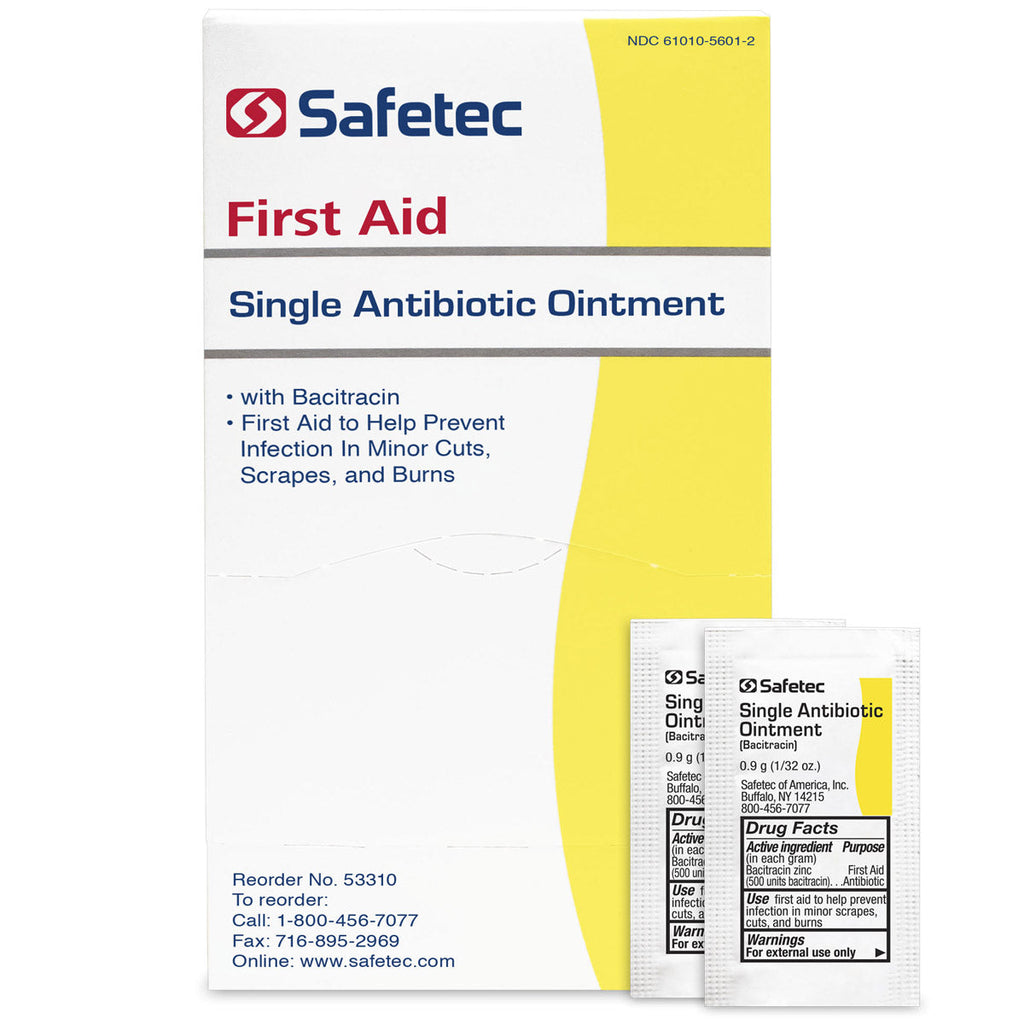 Single Antibiotic (Bacitracin) .9gm. Pouch, 144 per box