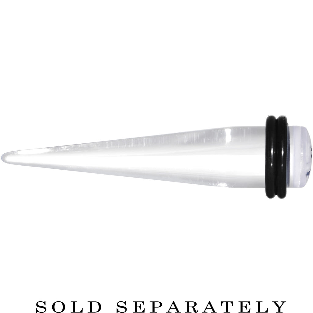 00G Clear White Acrylic Set Sail Nautical Anchor Taper