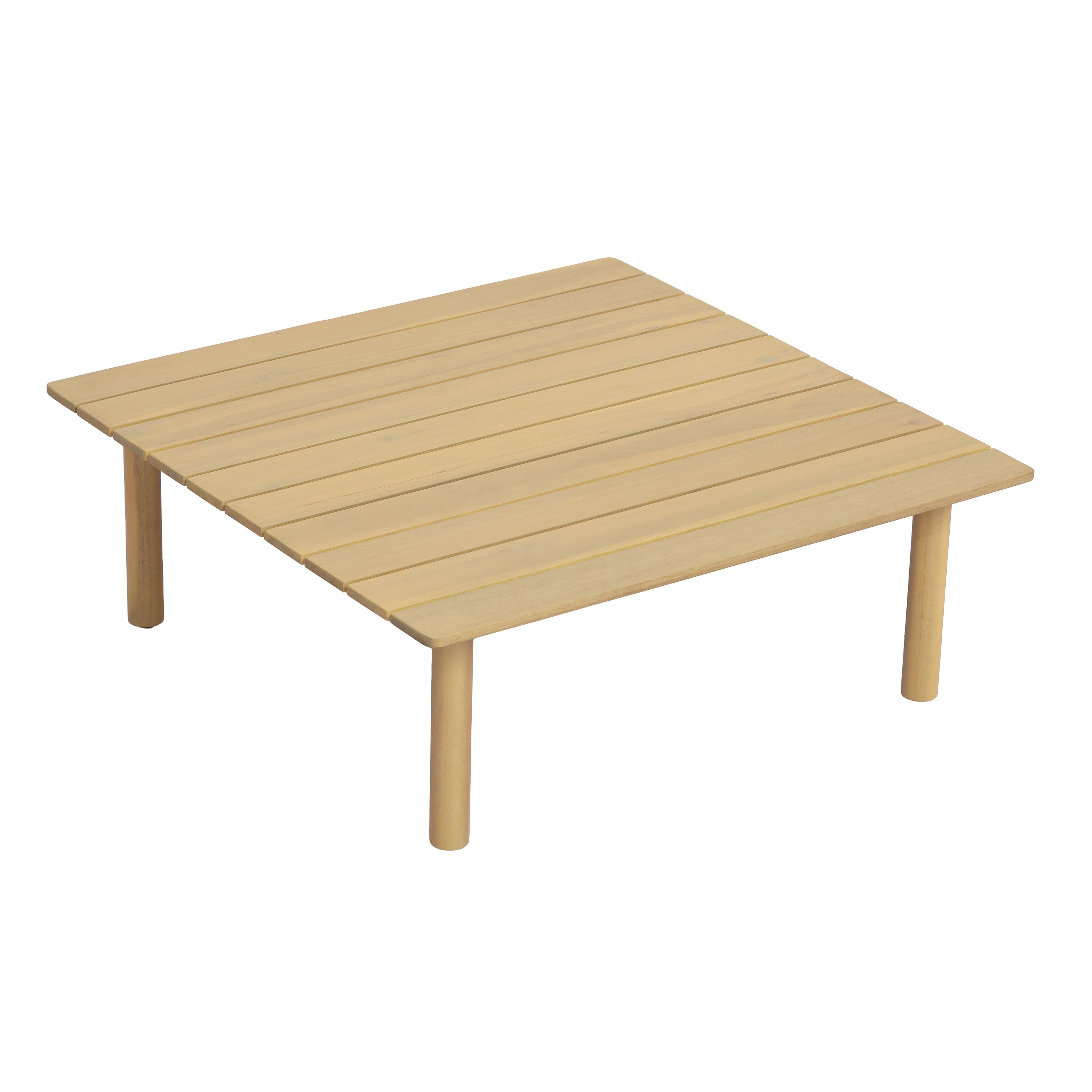 Outdoor Sectional Set Acacia Wood Rope Cream Beige Cushion 7 Piece Seats 6
